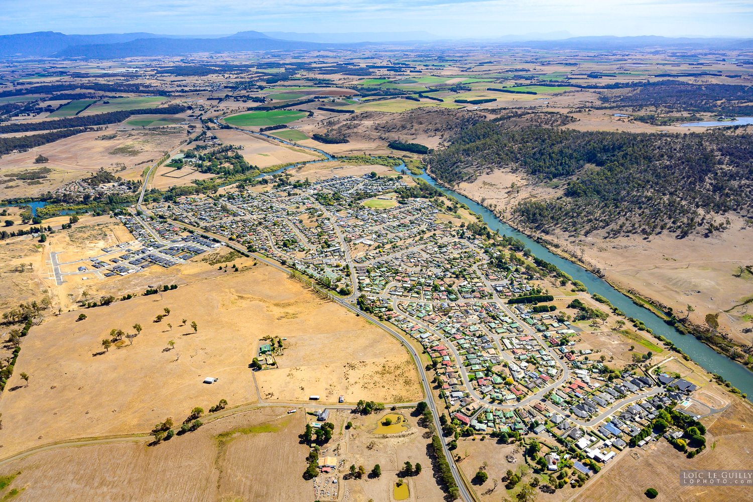 photograph of Aerial view of Hadspen near Launceston