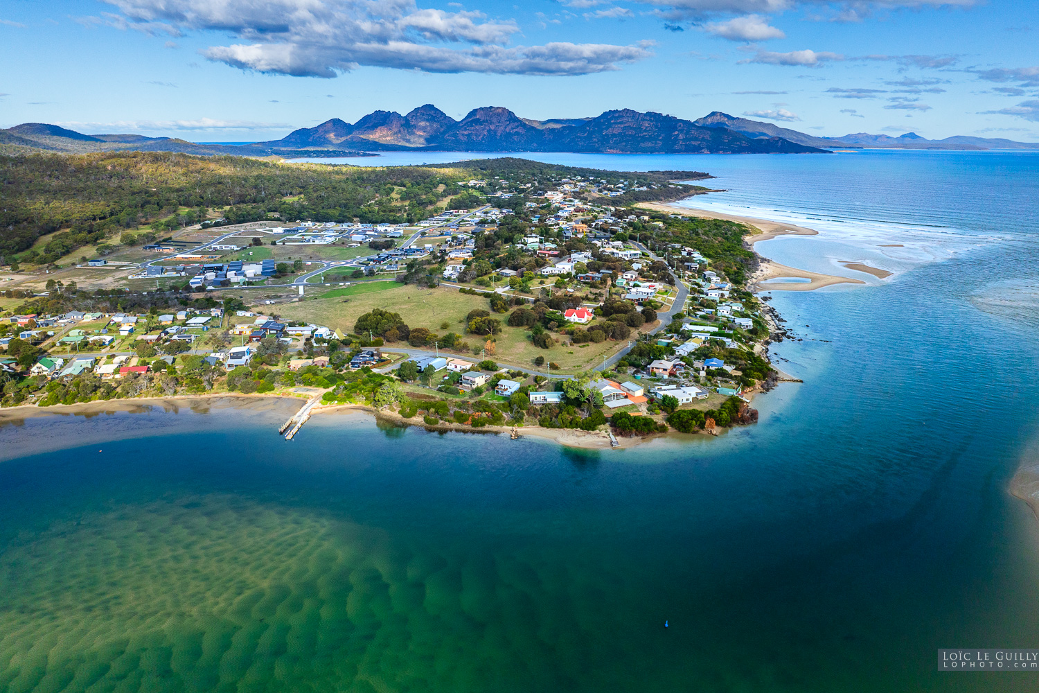 photograph of Aerial view of Swanwick and Coles Bay