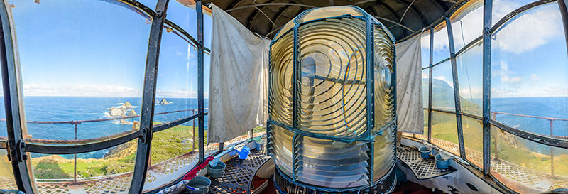 360 panorama of Inside the lighthouse at Maatsuyker Island